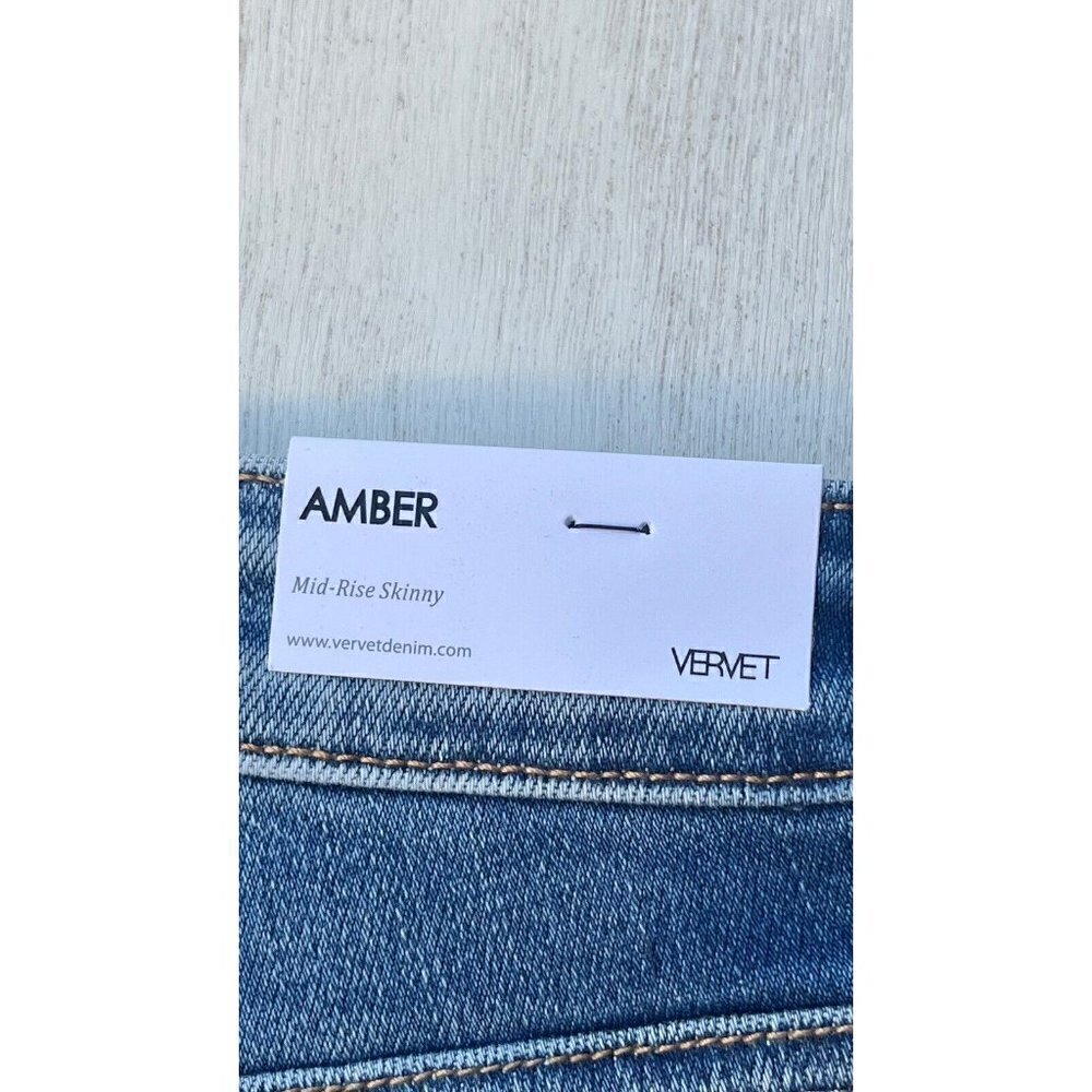 Vervet By Flying Monkey Amber Mid-Rise Skinny Jeans for Women - Size 25 - Picture 5 of 16